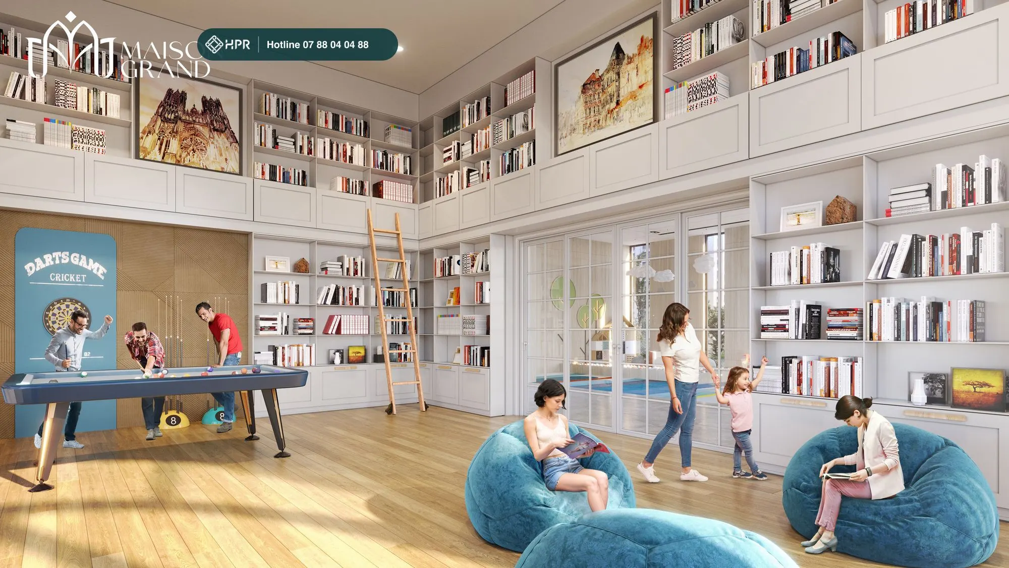 Shophouse Maison Grand Phú Mỹ làm thư viện, cà phê