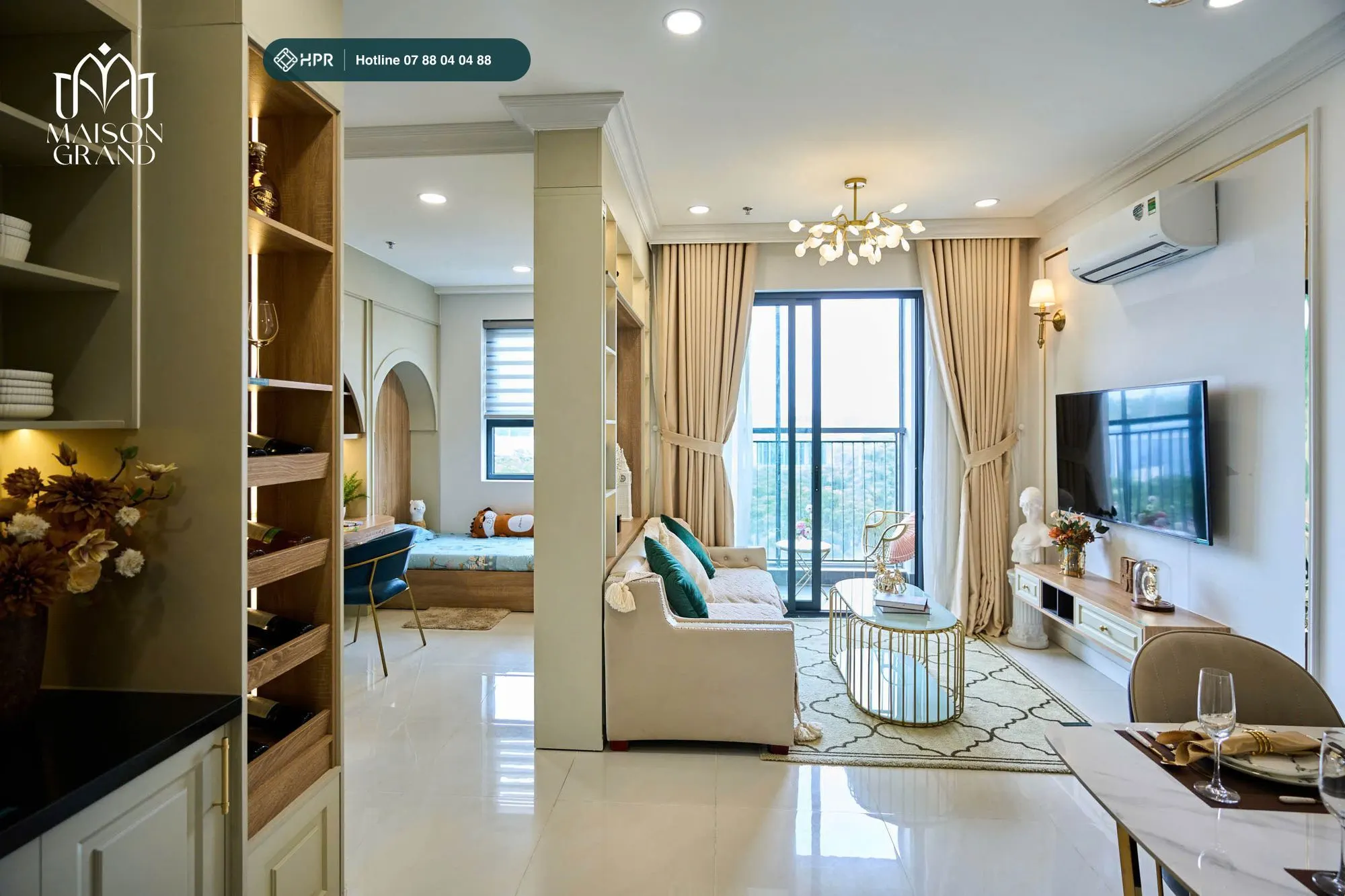 Nhà mẫu 2PN 2WC — phòng khách