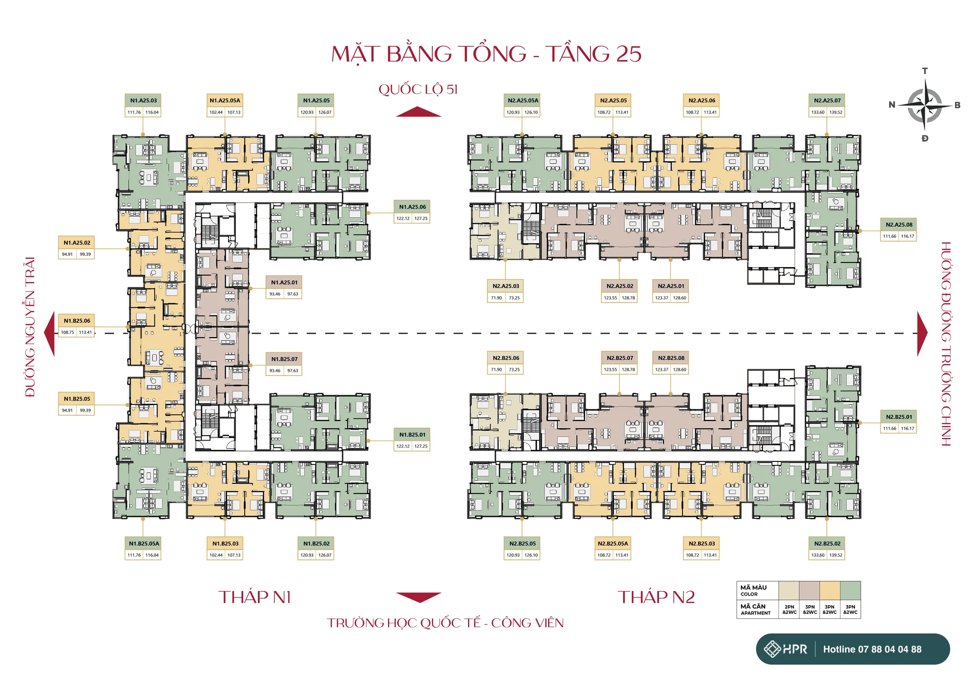 Mặt bằng tầng 25 penthouse Maison Grand Phú Mỹ