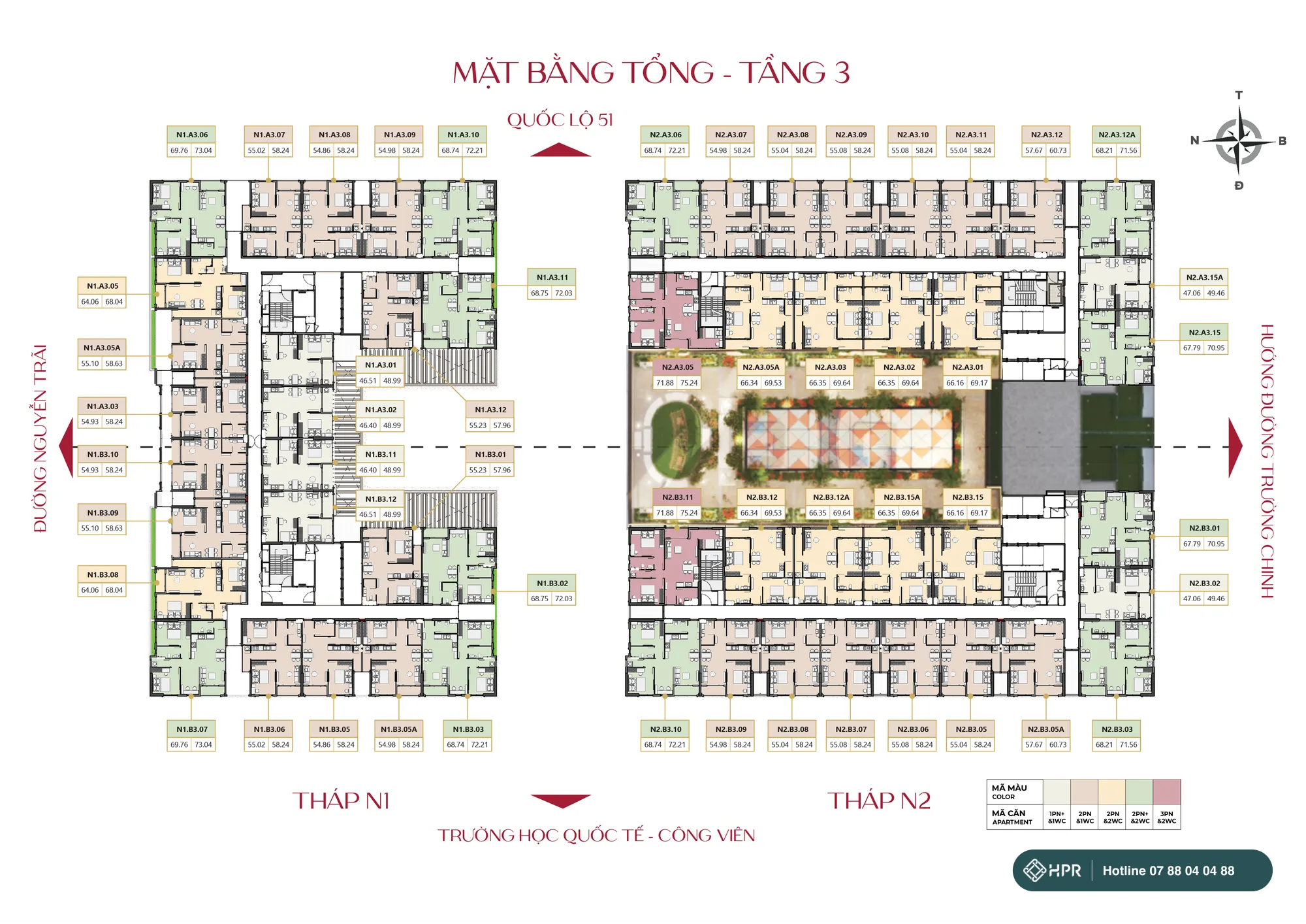 Mặt bằng tầng 3 Maison Grand Phú Mỹ